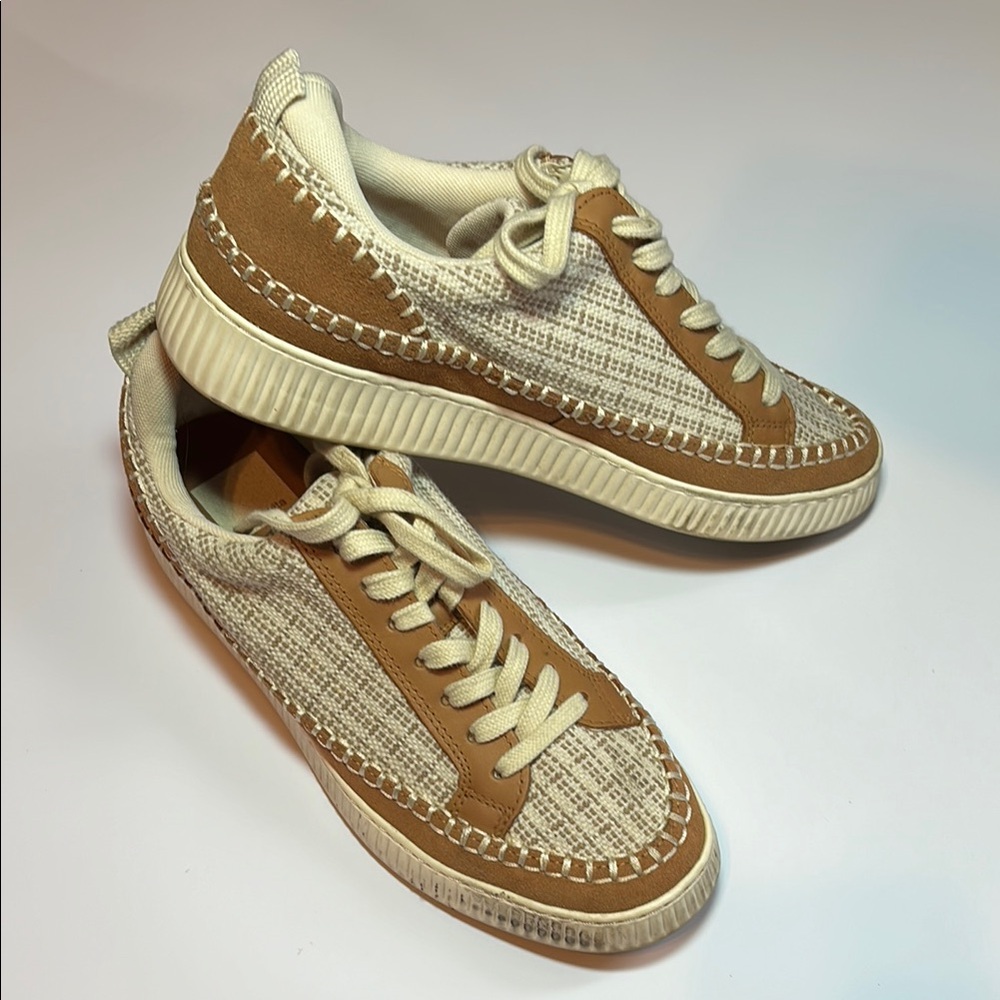 Chic Dolce Vida Dolen Brown Sneakers - Beige and Brown